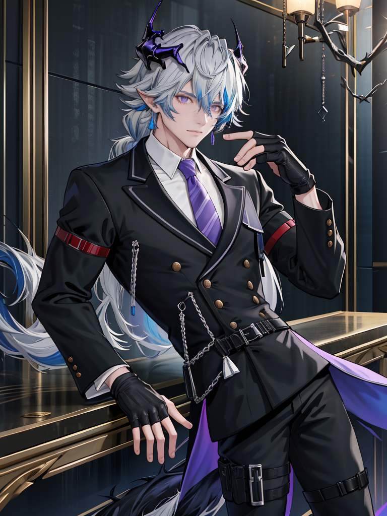 00331-1389751834-puzzle_arknights,long hair,grey hair,blue hair,multicolored hair,hair between eyes,braid,single braid,horns,purple eyes,_lora_pu.png